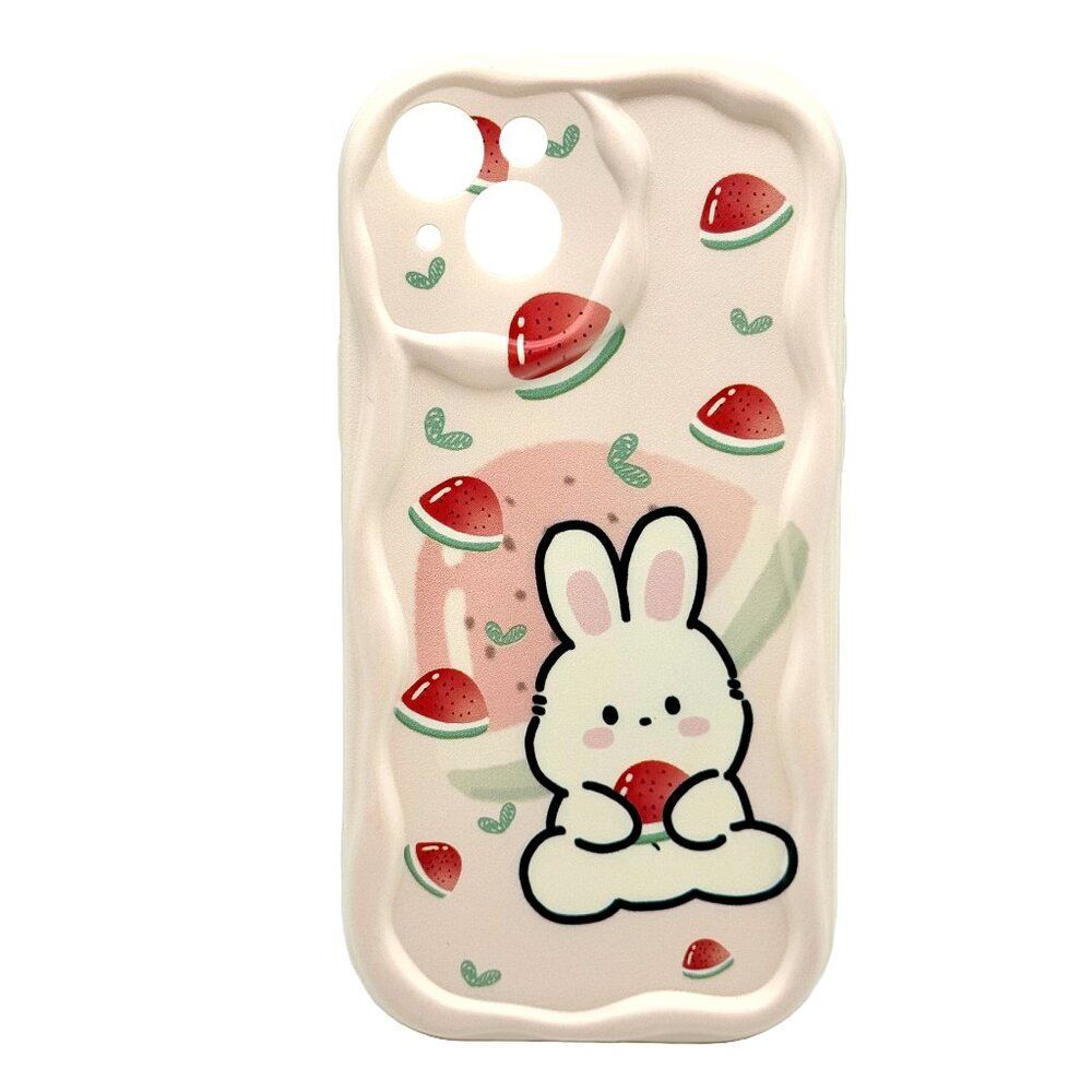 iPhone 15 Kawaii Bunny Watermelon Case